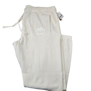Roots‎ original sweatpant egret white drawstring nwt, size XXL